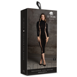 Robe Longue à Col Roulé CARME Noir 2