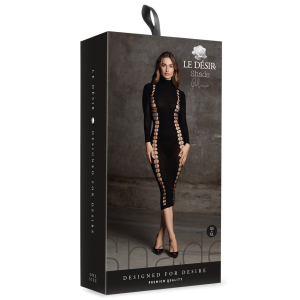 Robe Longue à Col Roulé CARME Noir