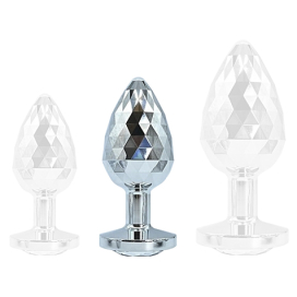Plug Bijou IKONIK DIAMOND M 7 x 3.3cm Argent