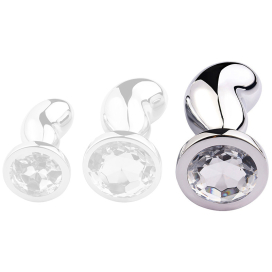 Plug Bijou BEAN SILVER L 9 x 3.5cm