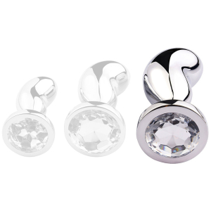 Plug Bijou BEAN SILVER L 9 x 3.5cm