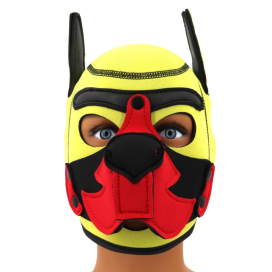Cagoule PUPPY FOX Jaune et rouge en Néoprène 2