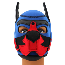 Cagoule PUPPY FOX Bleue et Rouge en Néoprène 2