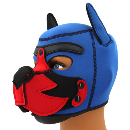Cagoule PUPPY FOX Bleue et Rouge en Néoprène