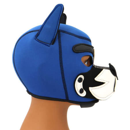 Cagoule PUPPY FOX Bleue et blanche de Kinky Puppy