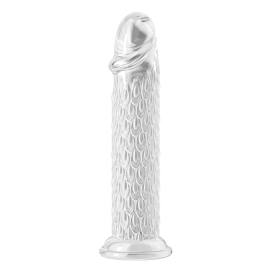 Gode Transparent SCALES CLEAR 17 x 4cm Base ventouse