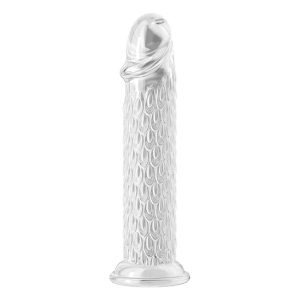 Gode Transparent SCALES CLEAR 17 x 4cm Base ventouse