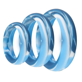 Pack de 3 Cockrings SILIMIX Bleus de CockzRing
