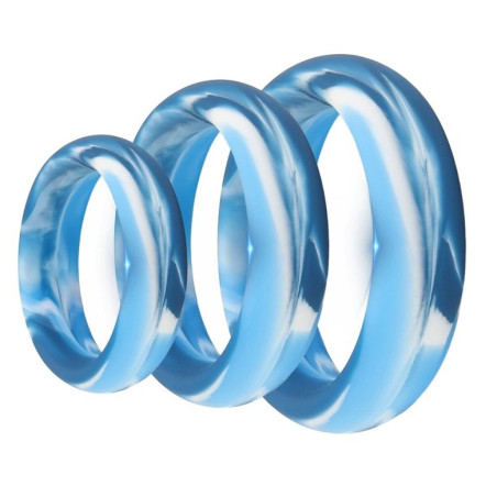 Pack de 3 Cockrings SILIMIX Bleus de CockzRing