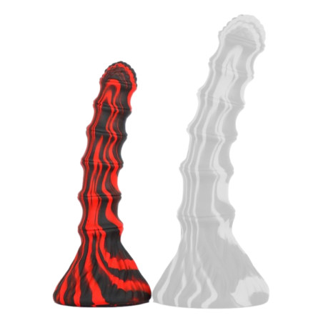 Gode Monster ACCORDIO S 16 x 3.7cm Rouge et Noir