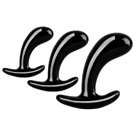 Kit de 3 Plugs CURVED THREE 11 x 3.5cm Noir