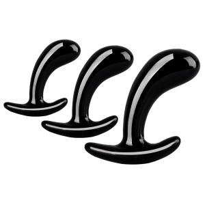 Kit de 3 Plugs CURVED THREE 11 x 3.5cm Noir