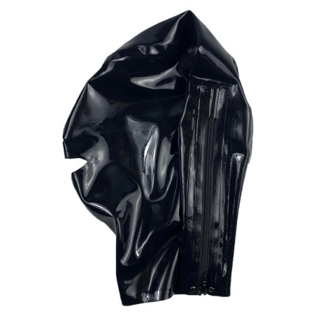 Cagoule en latex RUHOOD Noire de LateXcite