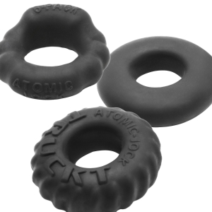 Lot de 3 Cockrings Silicone BONEMAKER Night Edition de Oxballs