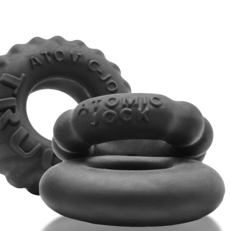 Lot de 3 Cockrings Silicone BONEMAKER Night Edition de Oxballs