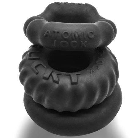 Lot de 3 Cockrings Silicone BONEMAKER Night Edition de Oxballs