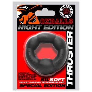Cockring Silicone THRUSTER Night Edition noir de Oxballs