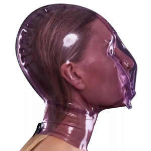 Cagoule en latex FETISH BREATH Violet