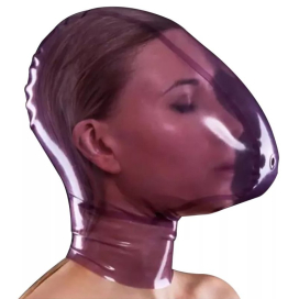 Cagoule en latex FETISH BREATH Violet