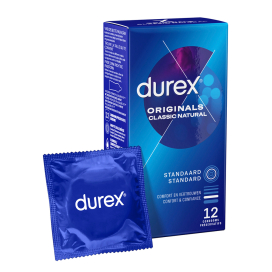 Préservatifs ORIGINALS NATURAL de DUREX 56mm | Boîte de 12