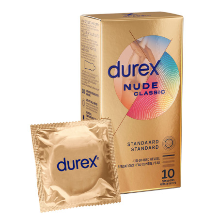 Préservatifs NUDE de DUREX 56mm | Boîte de 10