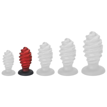 Plug Silicone TORSADO M 10 x 5.5cm Rouge