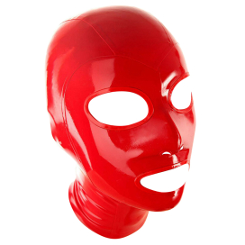 Cagoule en latex HOODEYES Rouge de LateXcite