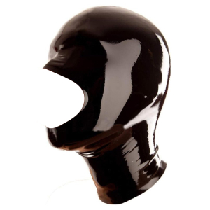 Cagoule en latex OPENOSE Noire