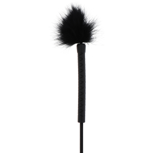 Cravache et Plumeau TICK WHIP 56cm Noir Mat