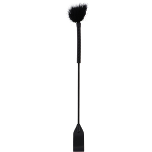 Cravache et Plumeau TICK WHIP 56cm Noir Mat