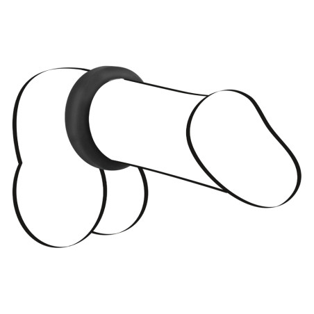 Cockring Silicone VELVET RING M de 32 mm Noir