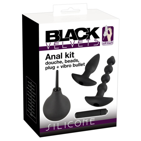 Kit anal VELVET START avec plugs et poire anale