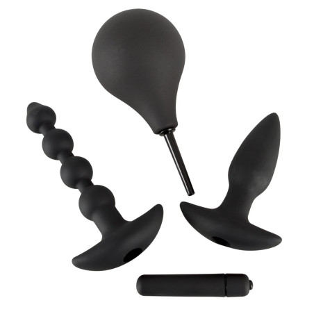 Kit anal VELVET START avec plugs et poire anale