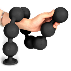 Boules anales Silicone NOCTY M noires de 55 x 4.5 cm 2