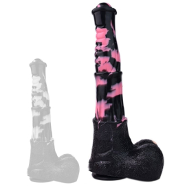 Gode Horse TINULF L 28 x 6.5cm Noir-Rose