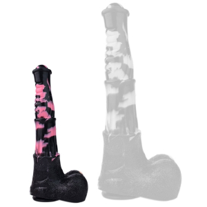 Gode Horse TINULF M 19 x 5cm Noir-Rose