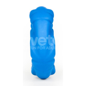 Cockring Silicone RIDGE BUMP STRETCHER Bleu 25 mm