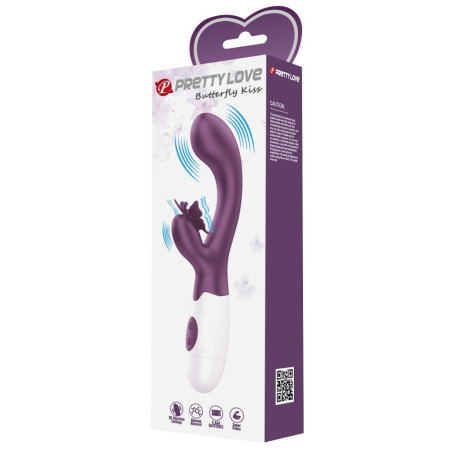 Vibro Rabbit BUTTERFLY KISS 10 x 3.1cm Violet
