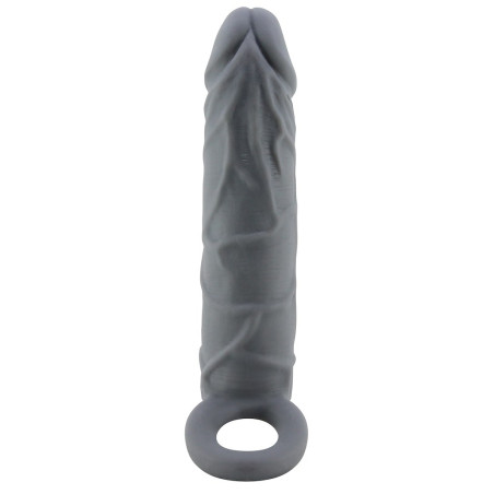 Gaine de pénis REALTICK Grise Pretty Love + 6 cm