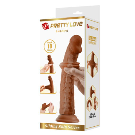Gode réaliste marron SHARIFE 22 x 4.5 cm de Pretty Love