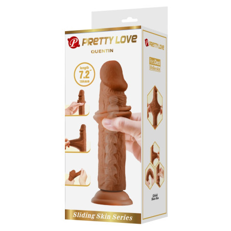Gode Réaliste QUENTIN 15 x 3.8cm Marron