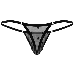 String noir AISYT avec tulle fin de Candyman