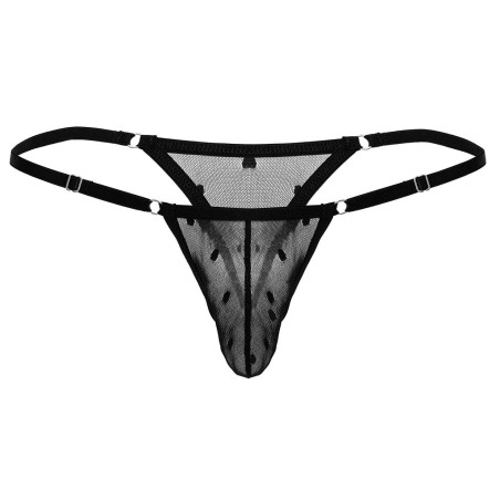String noir AISYT avec tulle fin de Candyman