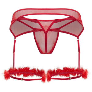 String et Porte-jarretelles VOLTIS Rouge de Candyman