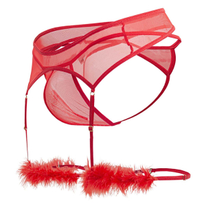 String et Porte-jarretelles VOLTIS Rouge de Candyman