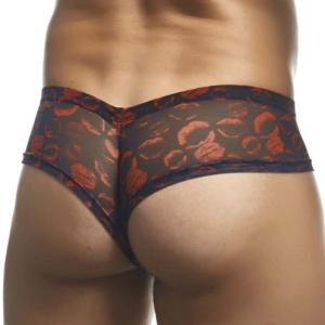 Shorty sexy LIPS CHEEKY Noir-Rouge