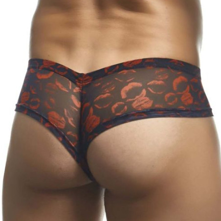 Shorty sexy LIPS CHEEKY Noir-Rouge