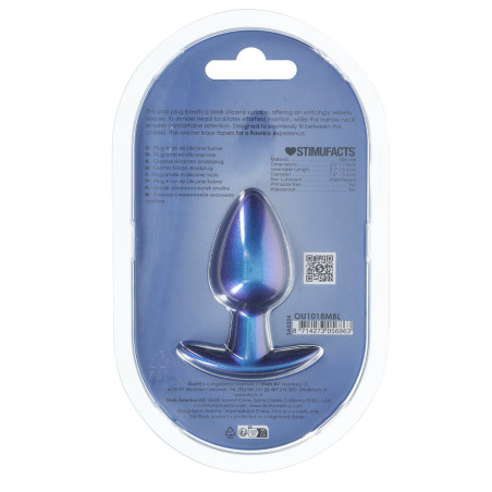 Plug en Silicone METALLY M 6.5 x 3.3cm Bleu