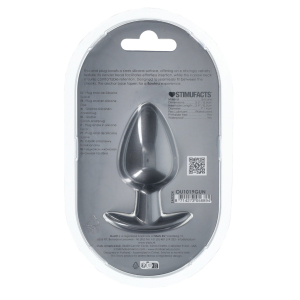 Plug en Silicone METALLY L 7.5 x 4cm Gris