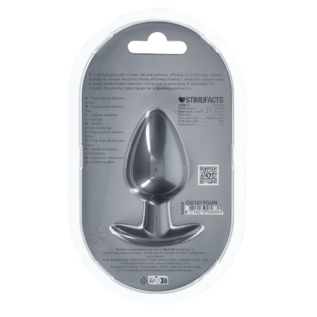 Plug en Silicone METALLY L 7.5 x 4cm Gris